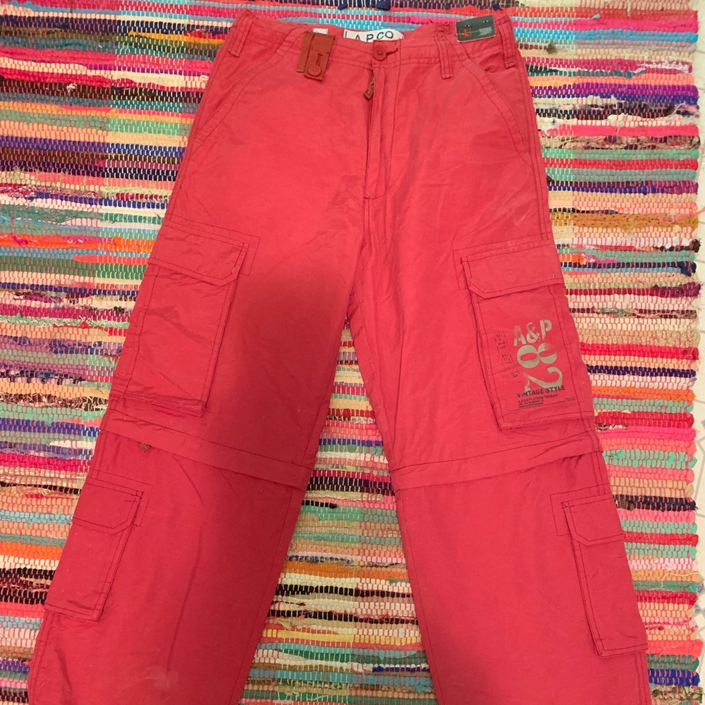 vintage red cargo pants